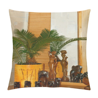 Personality  Sago Palm Tree And African Motifs Pillow Covers