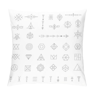 Personality  Set Of Vector Trendy Geometric Icons Pillow Covers
