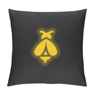 Personality  Apitherapy Yellow Glowing Neon Icon Pillow Covers