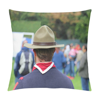 Personality  Scout Leader At International Gathering With Big Hat Pillow Covers