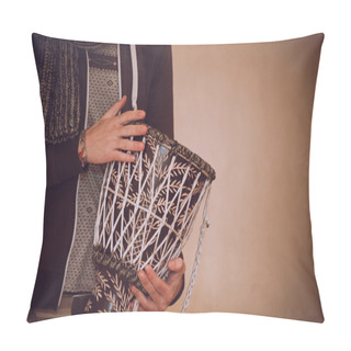 Personality  Person Playing On Jambe Drum  Pillow Covers