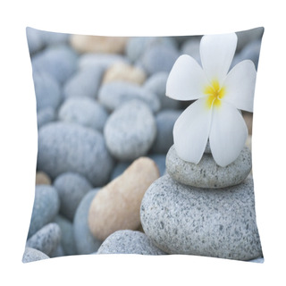 Personality  Frangipani With With Stack Of Rocks Pillow Covers
