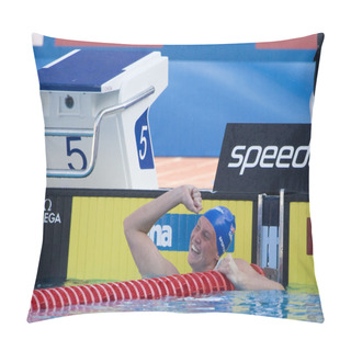 Personality  SWM: World Aquatics Championship - Womens 100m Backstroke Final. Gemma Spofforth. Pillow Covers