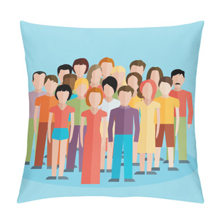 Personality  Society Members With A Group Of Men And Women Pillow Covers