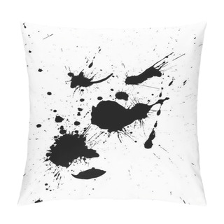 Personality  Black Paint Splash And Blob Design Pillow Covers
