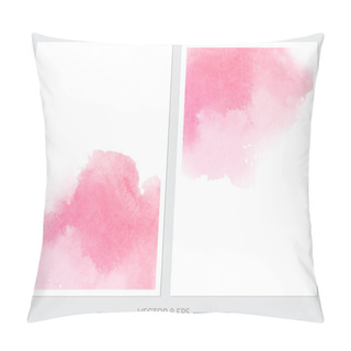 Personality  Vector. Set Of Cards With Watercolor Blots. Pillow Covers
