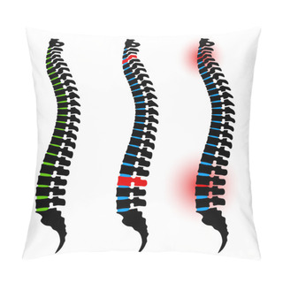 Personality  Human Spine Silhouettes Pillow Covers