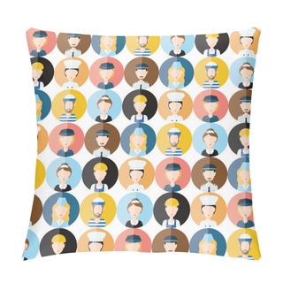 Personality  People Head Seamless Pattern Pillow Covers