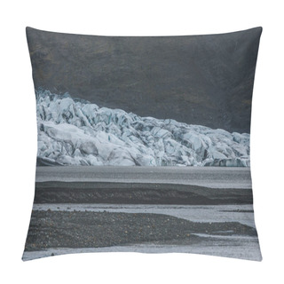 Personality  Glacier Skaftafellsjkull And Snowy Coastline During Daytime In Iceland Pillow Covers