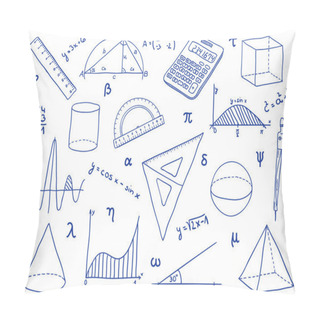Personality  Mathematics - School Supplies, Geometric Shapes And Expressions Pillow Covers