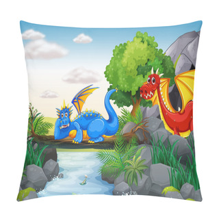 Personality   Flying Dragons Pillow Covers