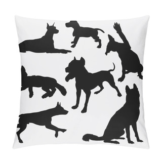 Personality  Dog Pet Animal Silhouette 17 Pillow Covers