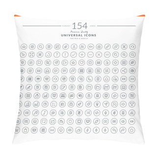 Personality  Set Of Universal Icons For Web And Mobile Pillow Covers