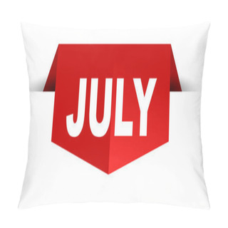 Personality  Red Vector Banner July Pillow Covers