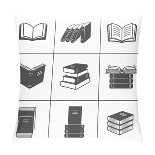 Personality  Book Icons Set. Pillow Covers
