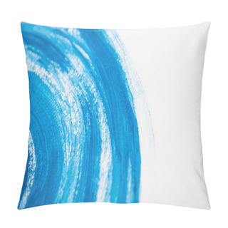 Personality  Japanese Painting With Blue Watercolor On White Background Pillow Covers