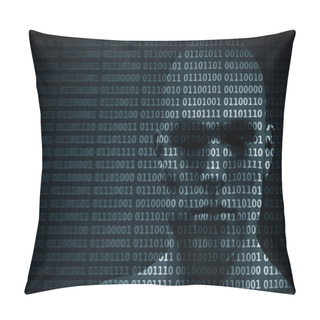 Personality  Man Face Blended With Flowing List   Pillow Covers