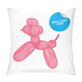 Personality  Glossy Balloon Dog Illustration, Icons, Button, Sign, Symbol, Logo For Baby, Family, Children, Teenager Pillow Covers