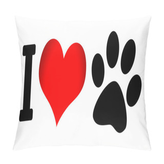 Personality I Love Dog Pillow Covers