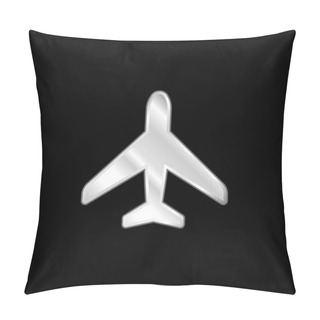 Personality  Aeroplane Silver Plated Metallic Icon Pillow Covers