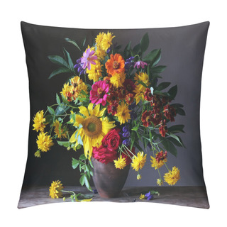 Personality  Bouquet From Cultivated Flowers  Pillow Covers