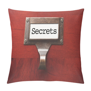 Personality  Lustrous Wooden Cabinet With Secrets File Label Pillow Covers