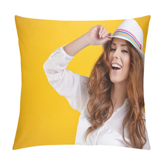 Personality  Sexy Spring Girl With Hat Pillow Covers