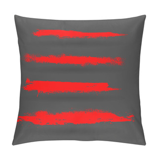 Personality  Red Paint Strokes Set Pillow Covers