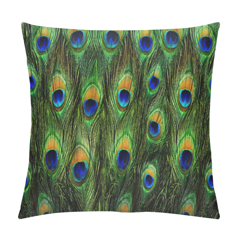 Personality  Colorful peacock feathers background pillow covers