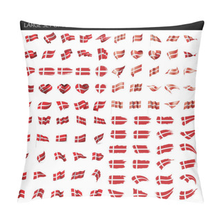 Personality  Denmark Flag, Vector Illustration Pillow Covers