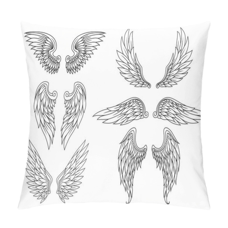 Personality  Heraldic Wings Set Pillow Covers