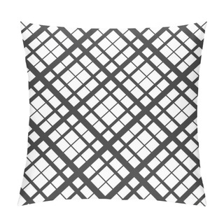 Personality  Seamless Chequered Background. Diagonal Rhombus Pattern. Geometric Seamless Texture. Pillow Covers