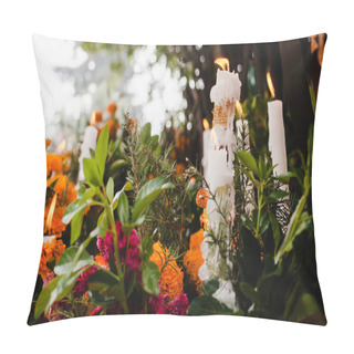 Personality  Dia De Los Muertos Mexico, Cempasuchil Flowers For Day Of The Dead, Mexico Cemetery Pillow Covers