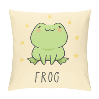 Personality  Cute Frog Cartoon Hand Drawn Style Pillow Covers