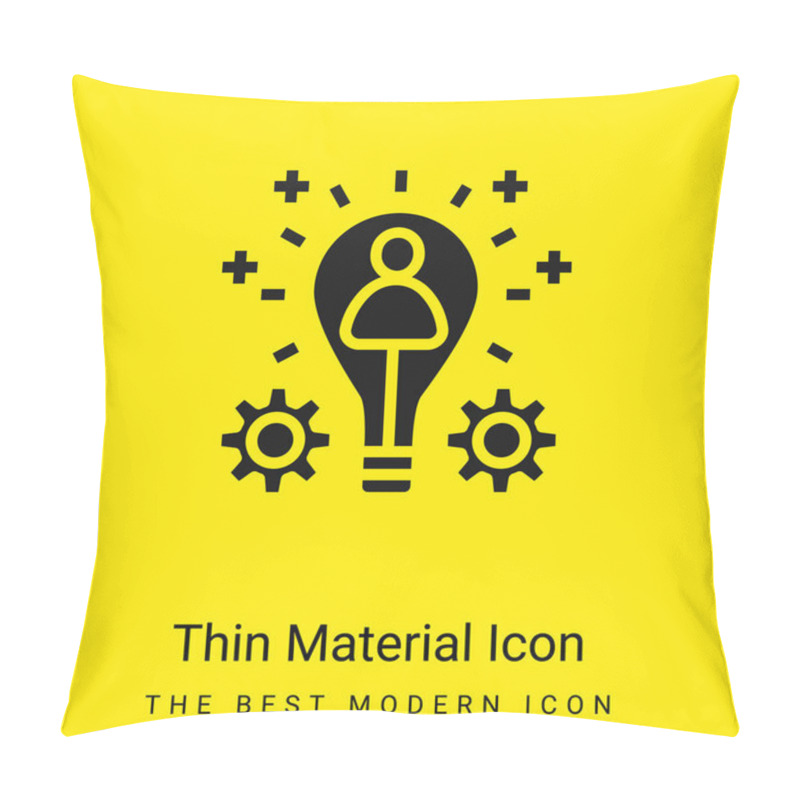 Personality  Branding Minimal Bright Yellow Material Icon Pillow Covers