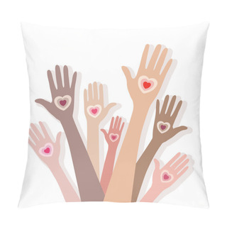 Personality  People Giving Their Love Concept Pillow Covers