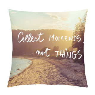 Personality  Handwritten Text Over Sunset Beach Background Pillow Covers