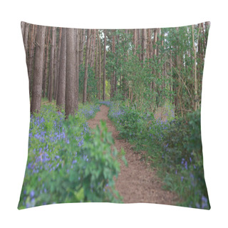 Personality  Spring Bluebell Wood Trail In England Great Britain Pillow Covers