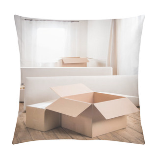 Personality  Cardboard Boxes In Empty Room  Pillow Covers