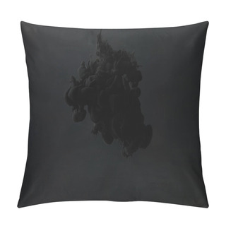 Personality  Black Watercolor Paint Splash On Dark Background Pillow Covers