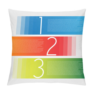 Personality  One Two Three - Vector Progress Icons For Three Steps And Their Description Pillow Covers