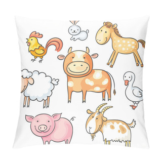 Personality  Cartoon Farm Animals Pillow Covers