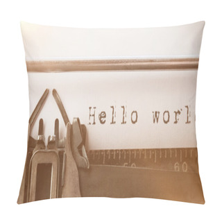Personality  Composite Image Of The Word Hello Pillow Covers
