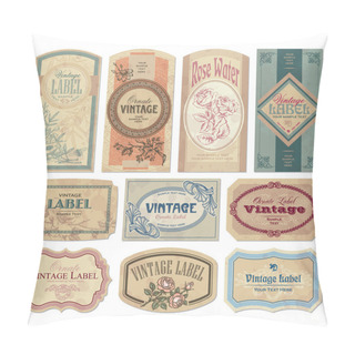 Personality  Vintage Labels Set (vector) Pillow Covers