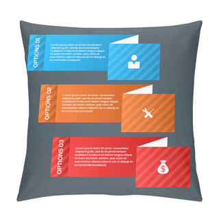 Personality  Modern Business Step Options Vector Illustration Pillow Covers