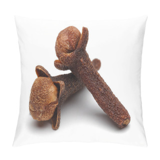 Personality  Dry Clove Buds Isolated On White Pillow Covers