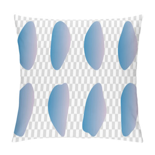 Personality  Organic Blobs Set Icon. Random Shapes Cube Drop Pillow Covers