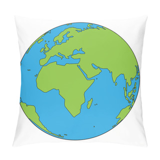 Personality  Colorful Illustration Background With Globe Concept. Earth Day.  Pillow Covers