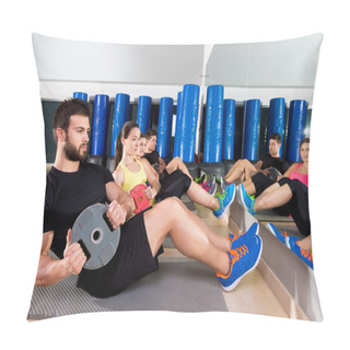 Personality  Abdominal Plate Training Core Group At Gym Pillow Covers