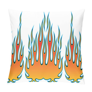 Personality  Tribal Hotrod Muscle Car Flame Vector Kit. Vector Illustration. Pillow Covers